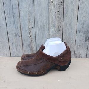 Merrell Shoes Womens 8.5 Luxe Espresso Clogs Slip On‎ Brown Leather Round Toe